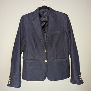 Tommy Hilfiger 100% Cotton Blazer. Women's Size Small Blazer. Navy Blazer.
